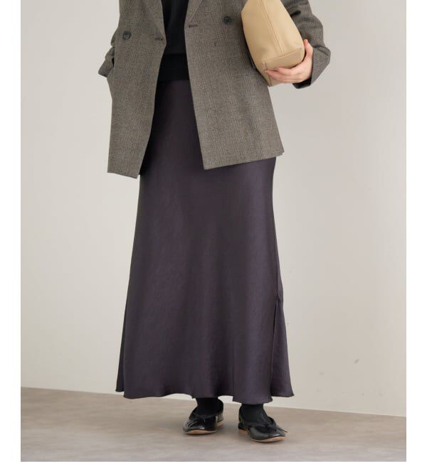 IENA「《追加13》ダブルサテンスカート」|スカート|