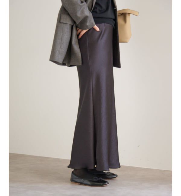 IENA「《追加13》ダブルサテンスカート」|スカート|