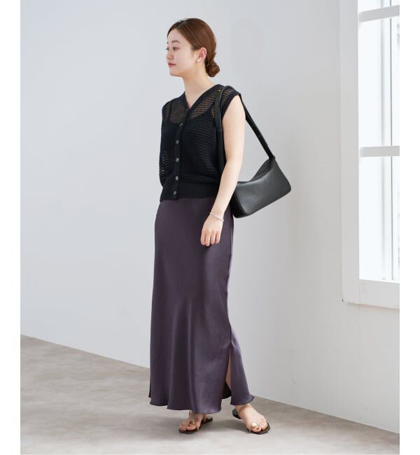 IENA「《追加13》ダブルサテンスカート」|スカート|