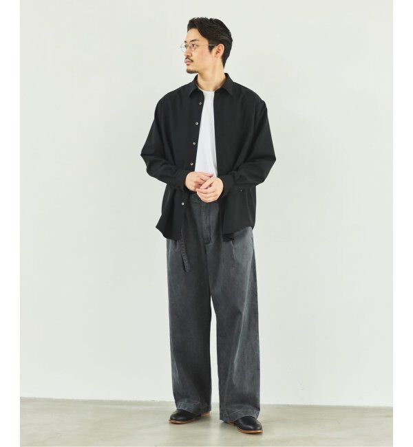 EDIFICE「SUPER 100&rsquo;s  ウール レギュラー シャツ」|シャツ・ブラウス|