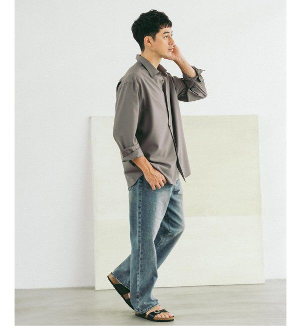 EDIFICE「SUPER 100&rsquo;s  ウール レギュラー シャツ」|シャツ・ブラウス|