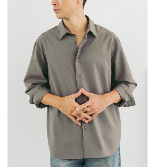 EDIFICE「SUPER 100&rsquo;s  ウール レギュラー シャツ」|シャツ・ブラウス|