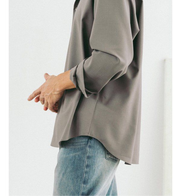 EDIFICE「SUPER 100&rsquo;s  ウール レギュラー シャツ」|シャツ・ブラウス|