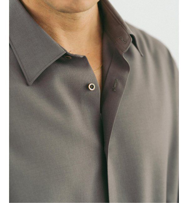 EDIFICE「SUPER 100&rsquo;s  ウール レギュラー シャツ」|シャツ・ブラウス|