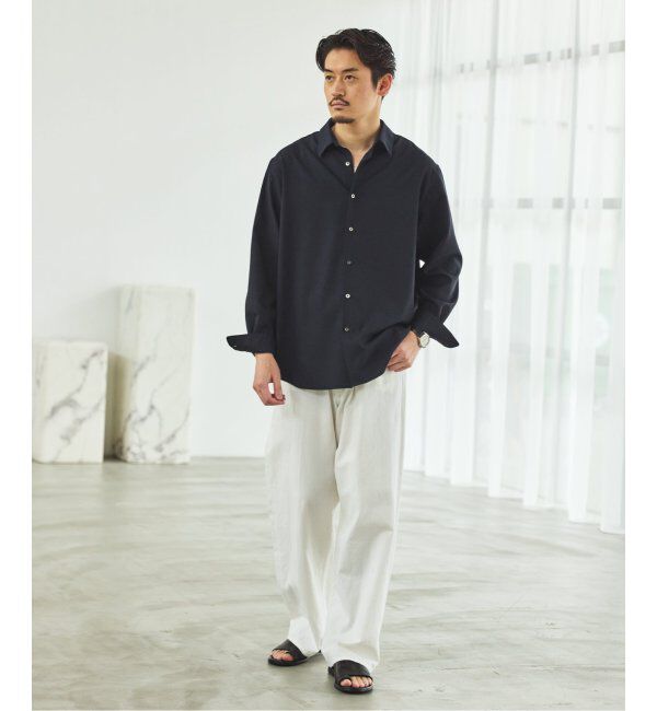 EDIFICE「SUPER 100&rsquo;s  ウール レギュラー シャツ」|シャツ・ブラウス|