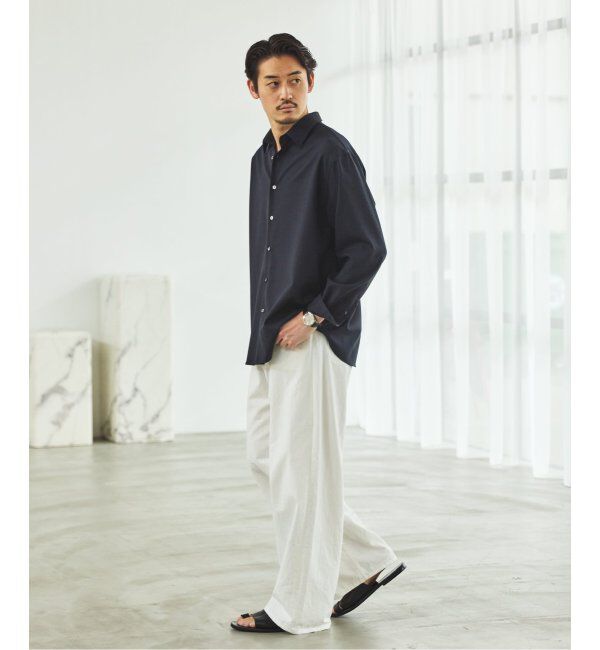 EDIFICE「SUPER 100&rsquo;s  ウール レギュラー シャツ」|シャツ・ブラウス|