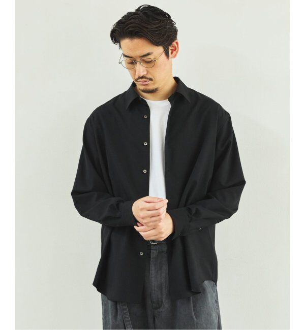 EDIFICE「SUPER 100&rsquo;s  ウール レギュラー シャツ」|シャツ・ブラウス|