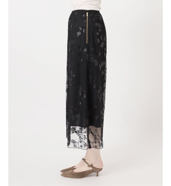NOBLE「エンブロイダリーチュールレーススカート」|スカート|
