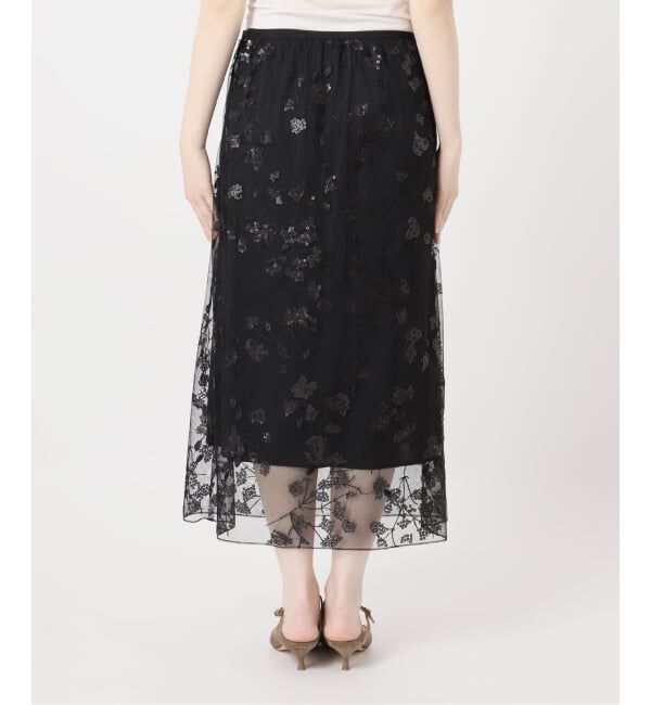 NOBLE「エンブロイダリーチュールレーススカート」|スカート|