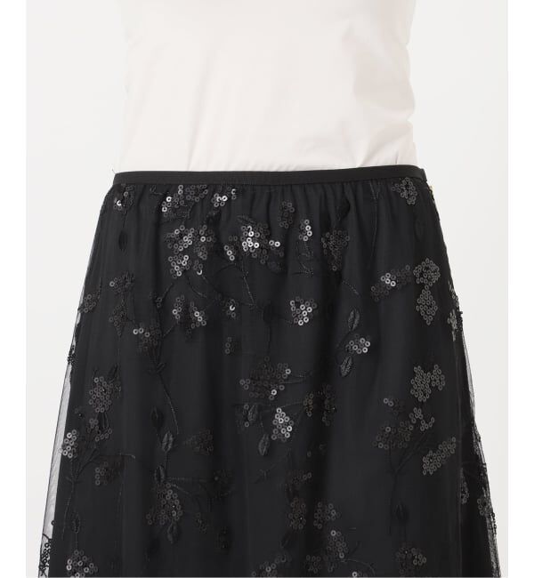 NOBLE「エンブロイダリーチュールレーススカート」|スカート|