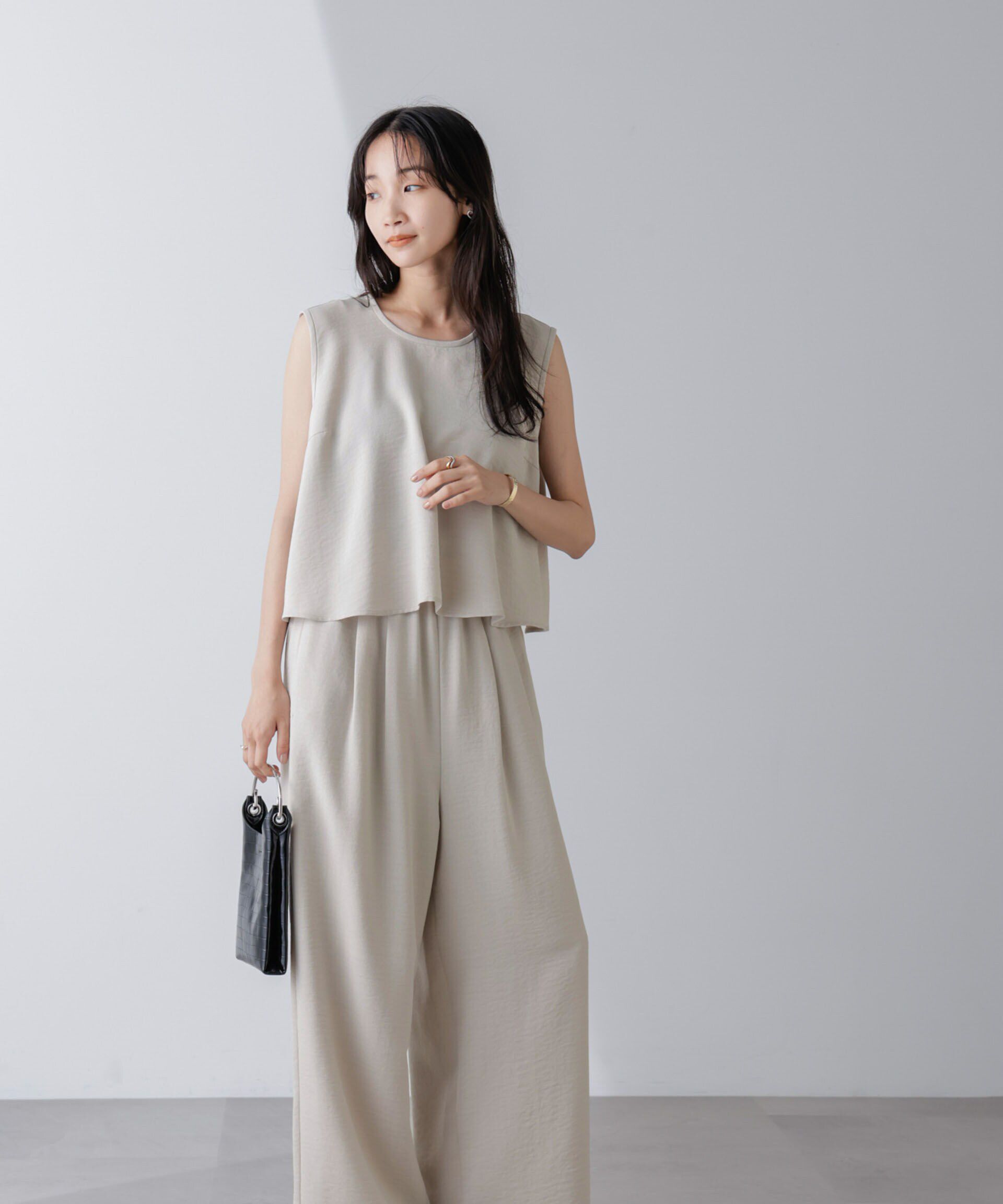 nano･universe「トップス&times;ワイドパンツセットアップ」|ワンピース|