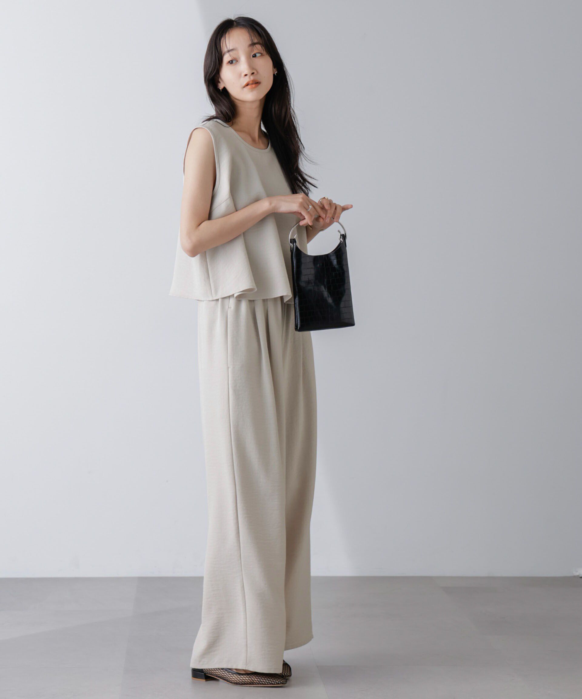 nano･universe「トップス&times;ワイドパンツセットアップ」|ワンピース|