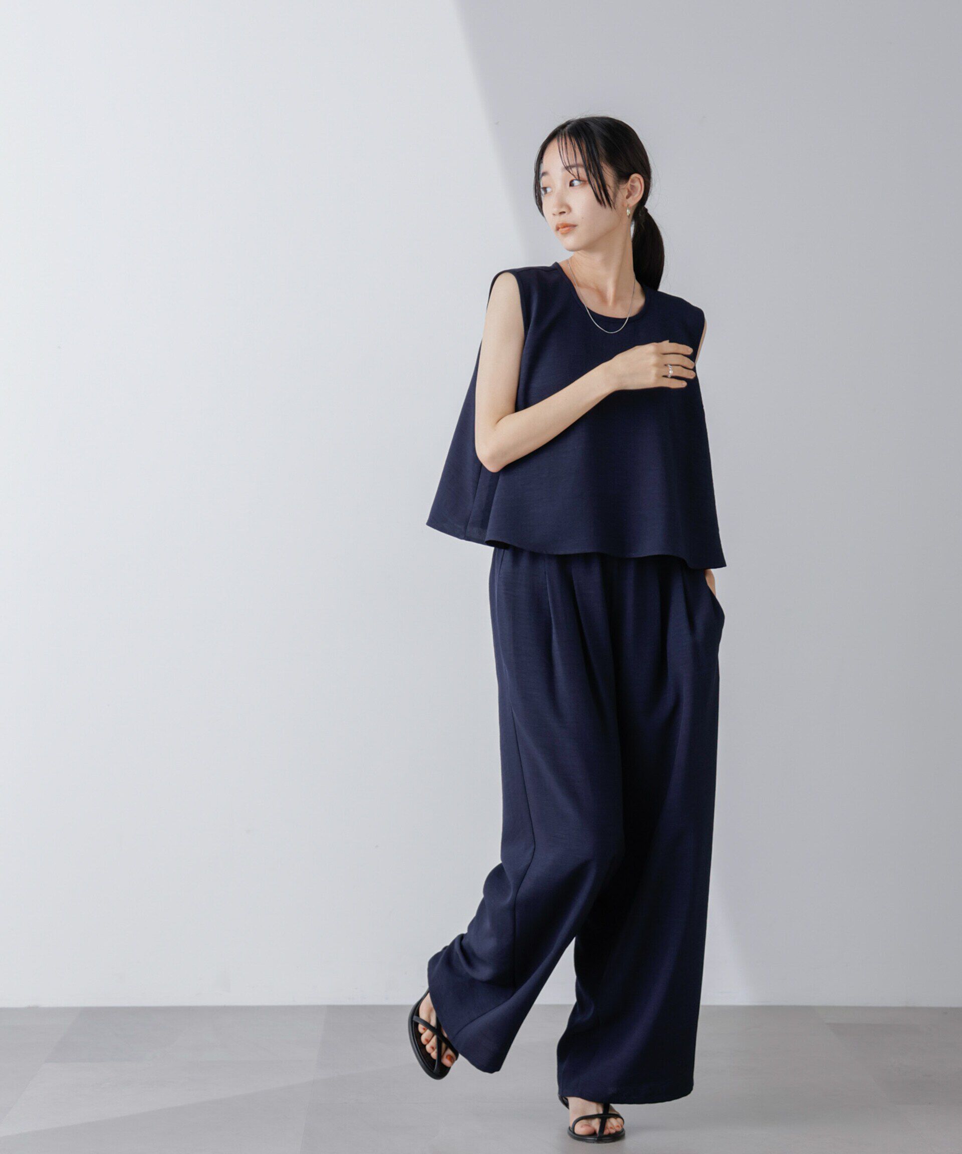 nano･universe「トップス&times;ワイドパンツセットアップ」|ワンピース|