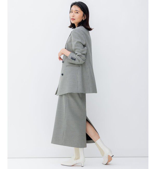 23区「ガンクラブチェックストレッチ ジャケット」|テーラードジャケット|