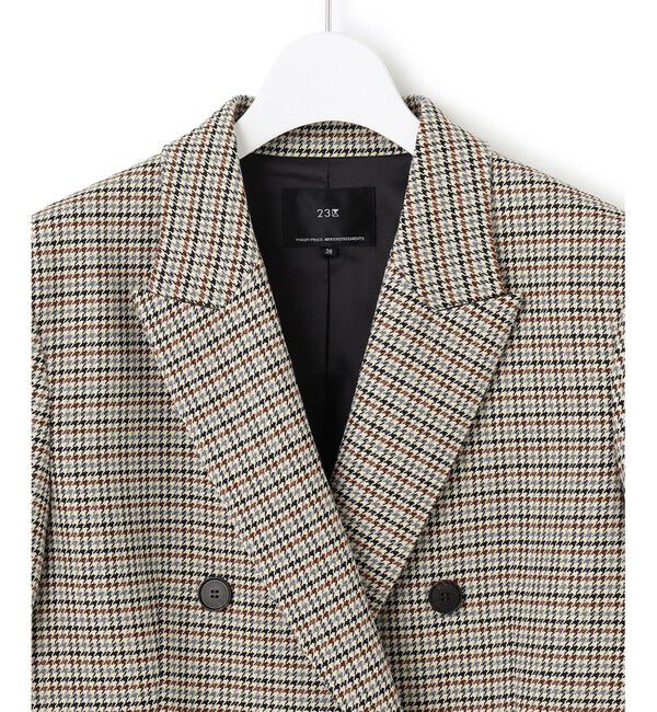23区「ガンクラブチェックストレッチ ジャケット」|テーラードジャケット|
