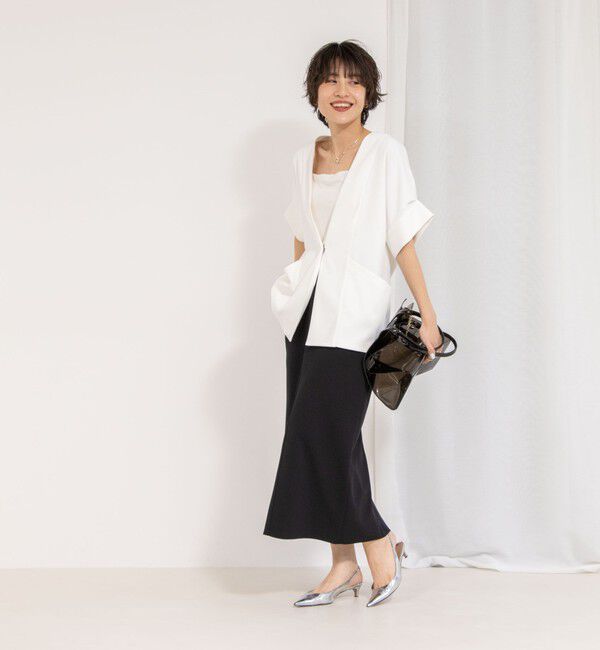 NOLLEY'S「《セットアップ対応》ウォッシャブルツイルフレンチジャケット」|ノーカラージャケット|