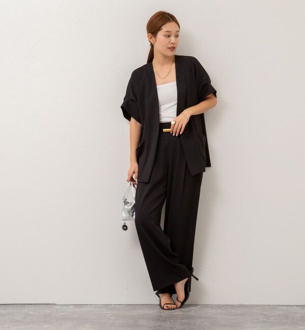 NOLLEY'S「《セットアップ対応》ウォッシャブルツイルフレンチジャケット」|ノーカラージャケット|