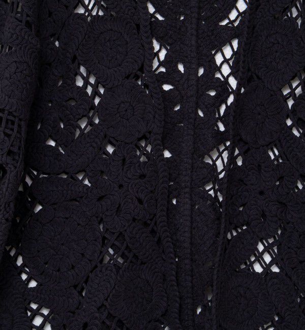 Rie Miller「《手洗い可能》レース刺繍7分袖ボレロ」|カーディガン|