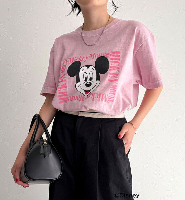 fredy emue「【GOOD ROCK SPEED/グッドロックスピード】Disney Mickey半袖Tシャツ」|Tシャツ・カットソー|ピンク
