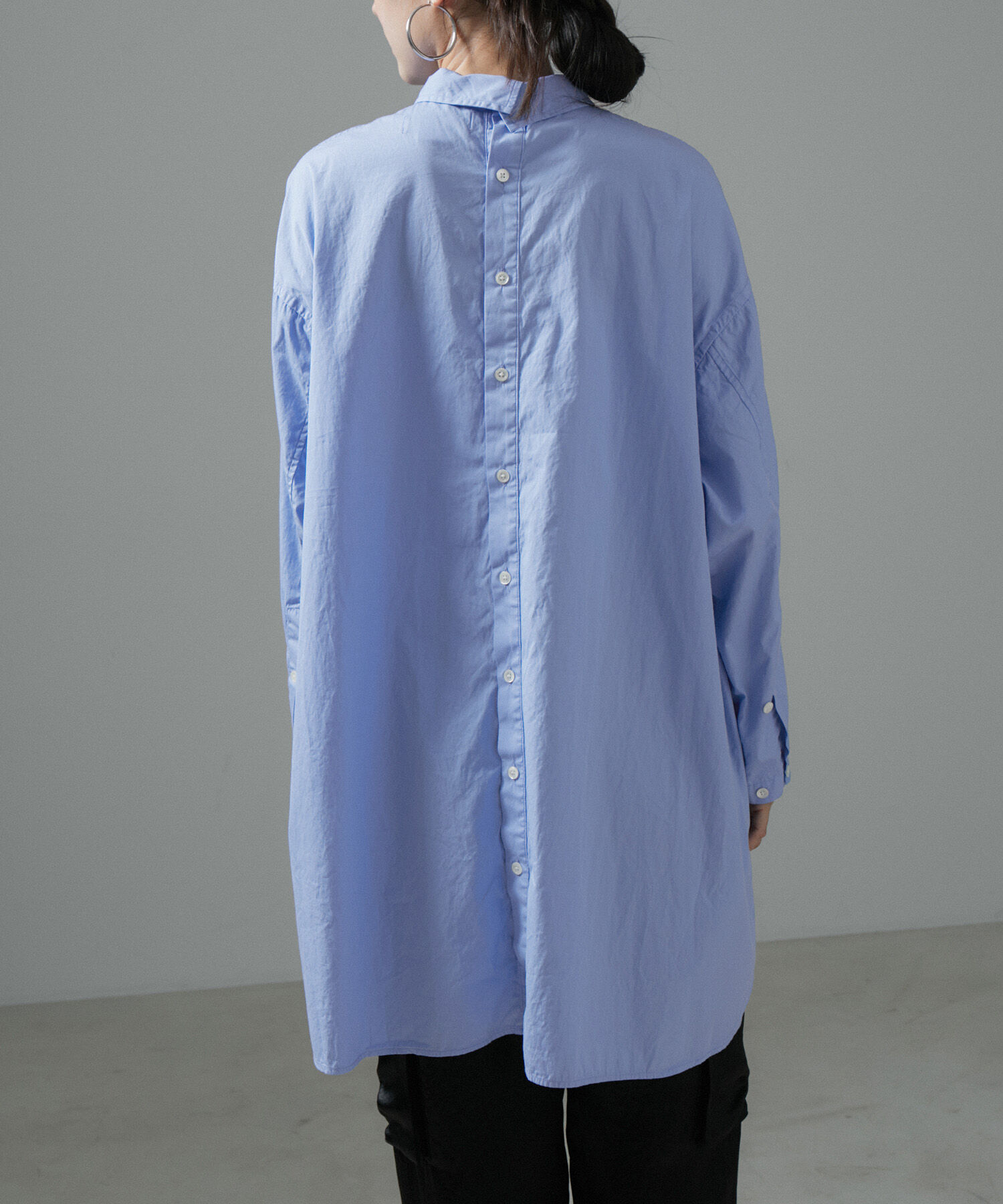 SALON adam et rope'「【Americana（アメリカーナ）】タイプライタークロスロングシャツ/無地」|シャツ・ブラウス|