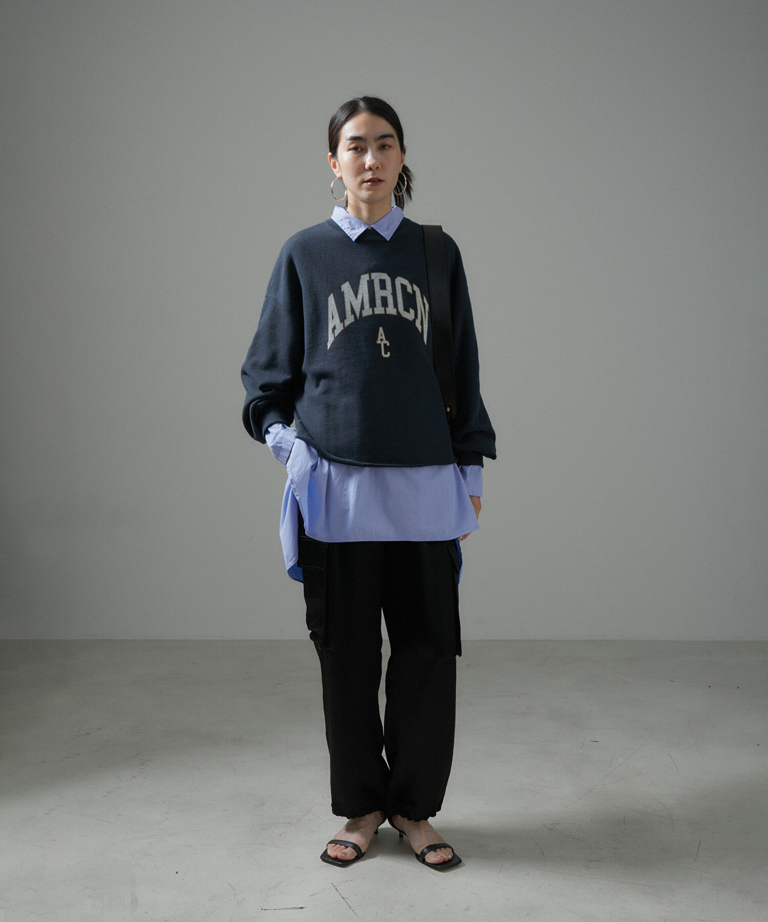 SALON adam et rope'「【Americana（アメリカーナ）】タイプライタークロスロングシャツ/無地」|シャツ・ブラウス|