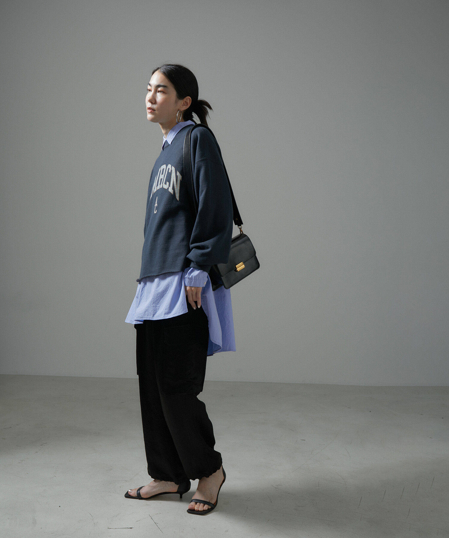 SALON adam et rope'「【Americana（アメリカーナ）】タイプライタークロスロングシャツ/無地」|シャツ・ブラウス|