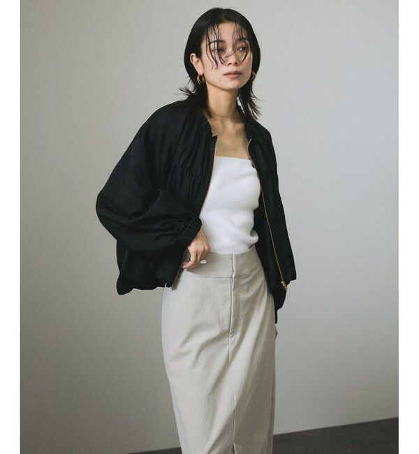 SALON adam et rope'「【WEB限定】アセテートヴィンテージフランス綾ブラウス」|シャツ・ブラウス|クロメイン