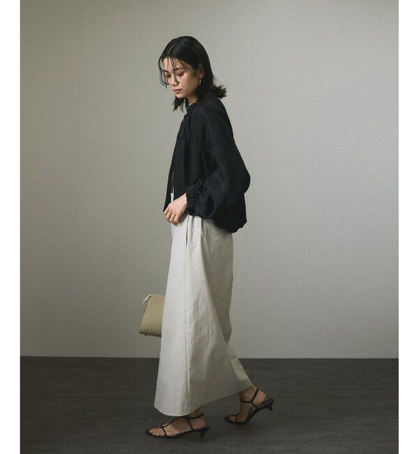 SALON adam et rope'「【WEB限定】アセテートヴィンテージフランス綾ブラウス」|シャツ・ブラウス|