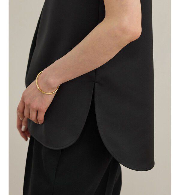 ROPE「サテンラッフルブラウス/洗える」|シャツ・ブラウス|