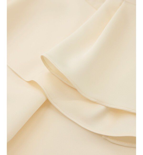 ROPE「サテンラッフルブラウス/洗える」|シャツ・ブラウス|