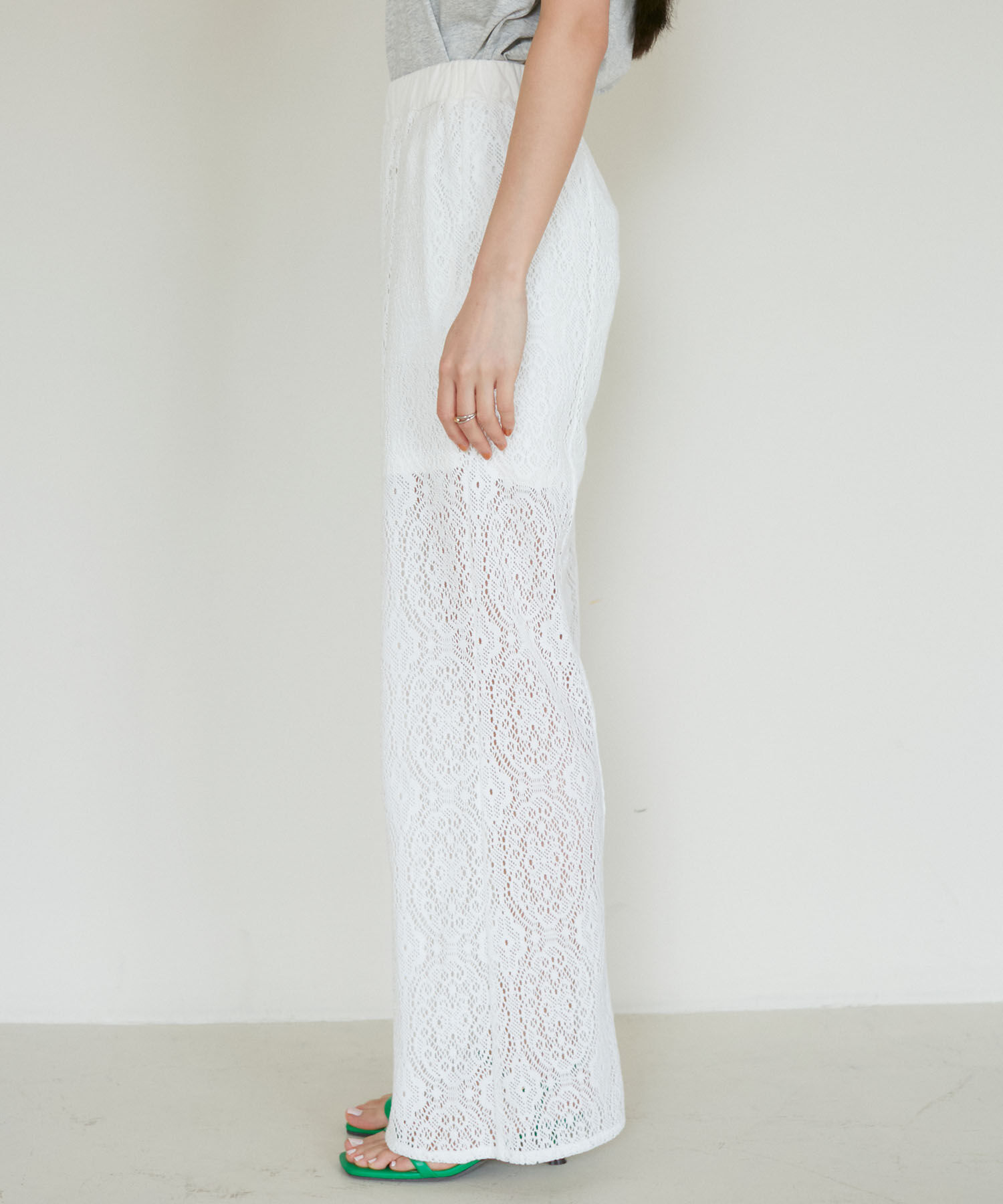 VIS「【洗える】セミフレアレースパンツ」|その他|