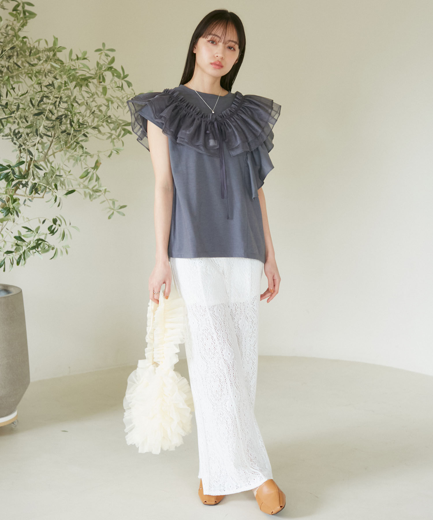 VIS「【洗える】セミフレアレースパンツ」|その他|
