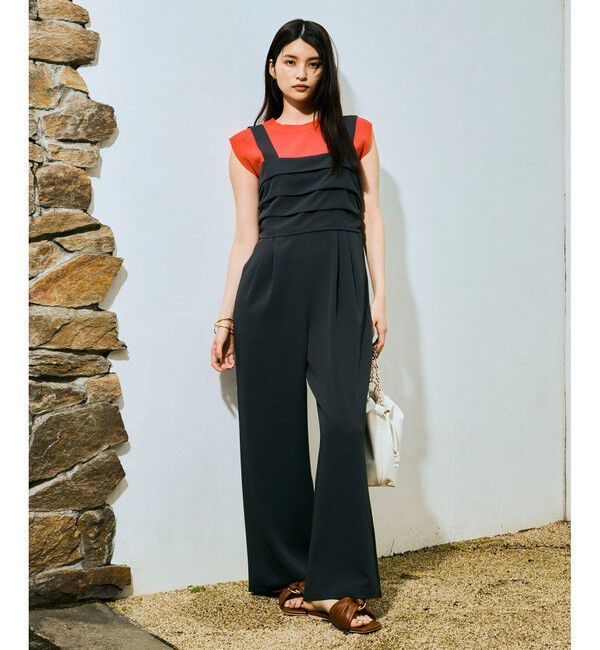 VIS「フロントタックデザインサロペット/オールインワン」|オールインワン|