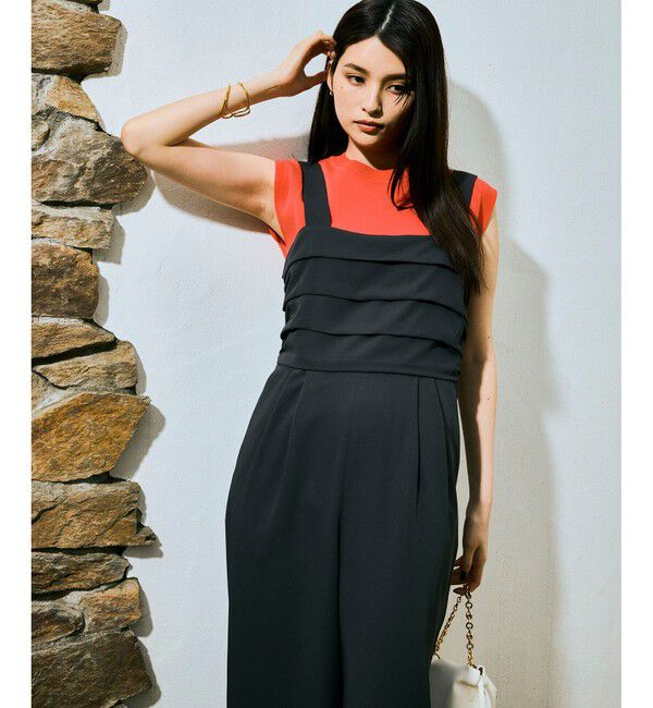 VIS「フロントタックデザインサロペット/オールインワン」|オールインワン|