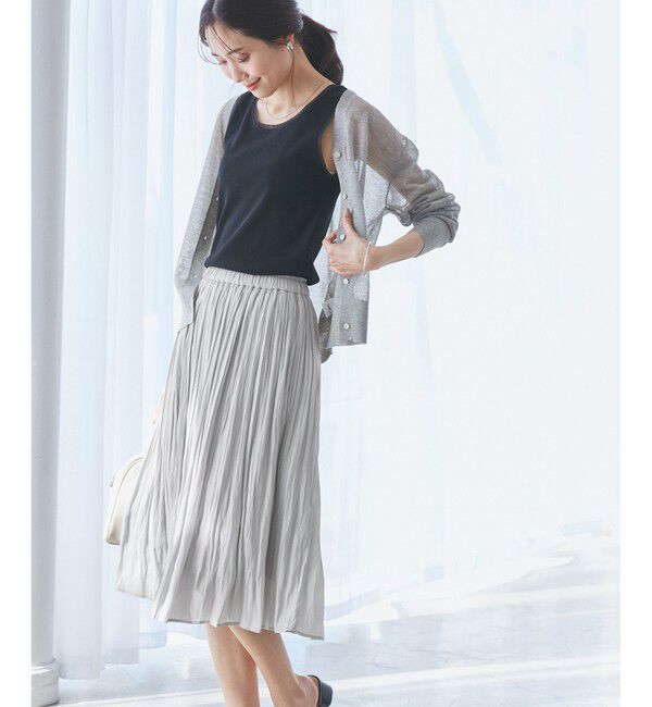 Rope&rsquo;Picnic「【新色追加】着丈が選べるエアリープリーツスカート」|スカート|