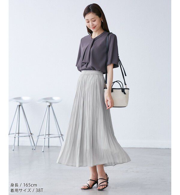 Rope&rsquo;Picnic「【新色追加】着丈が選べるエアリープリーツスカート」|スカート|