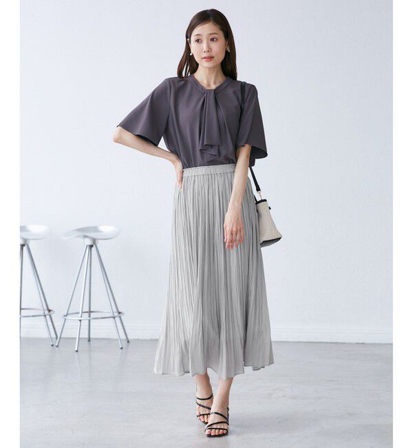 Rope&rsquo;Picnic「【新色追加】着丈が選べるエアリープリーツスカート」|スカート|