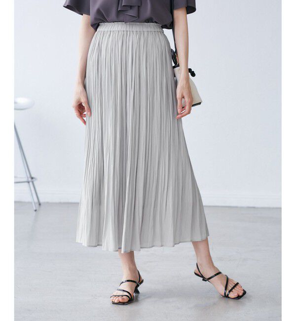 Rope&rsquo;Picnic「【新色追加】着丈が選べるエアリープリーツスカート」|スカート|