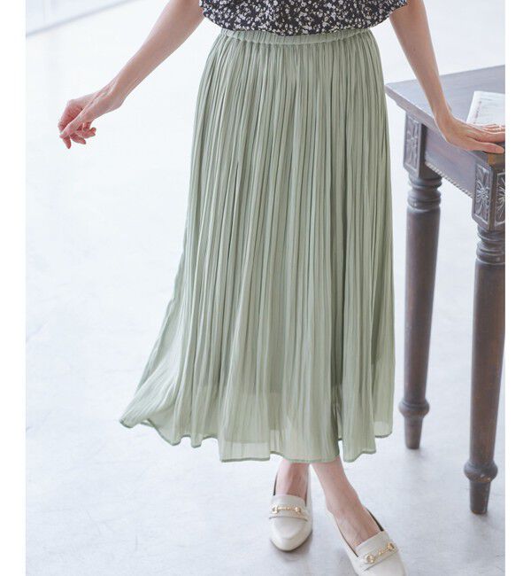 Rope&rsquo;Picnic「【新色追加】着丈が選べるエアリープリーツスカート」|スカート|