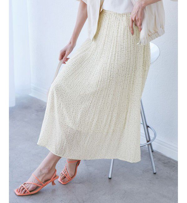 Rope&rsquo;Picnic「【新色追加】着丈が選べるエアリープリーツスカート」|スカート|ホワイト系(11)