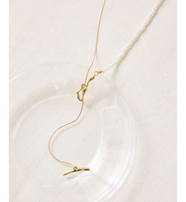 ROPE PICNIC PASSAGE「パール&times;チェーンラリエットネックレス」|ネックレス|ゴールド