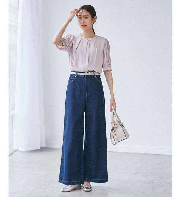 Rope&rsquo;Picnic「袖プリーツハーフスリーブブラウス」|シャツ・ブラウス|