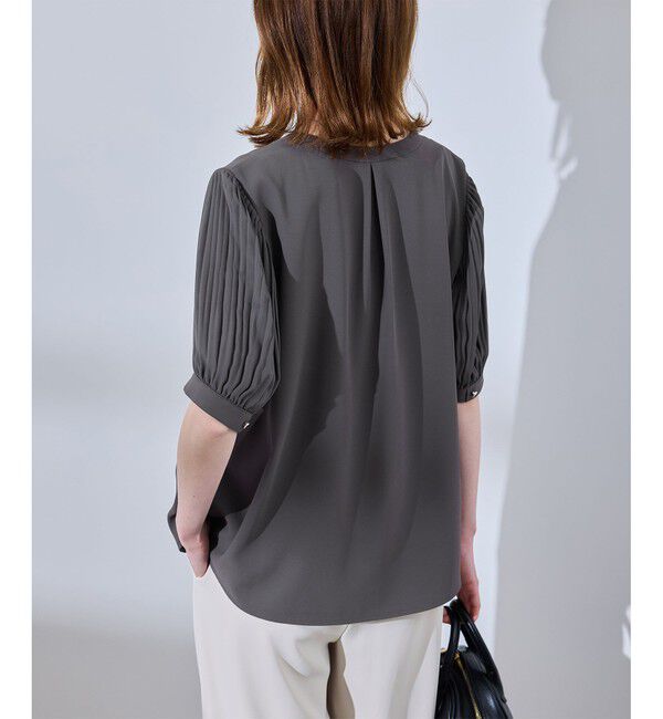 Rope&rsquo;Picnic「袖プリーツハーフスリーブブラウス」|シャツ・ブラウス|