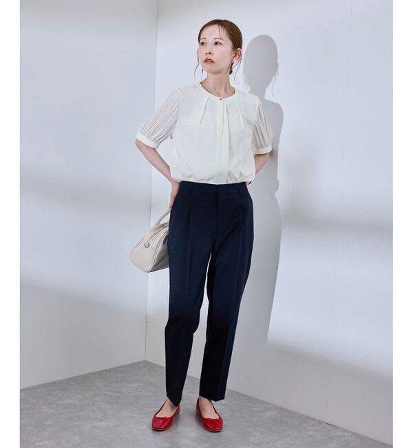 Rope&rsquo;Picnic「袖プリーツハーフスリーブブラウス」|シャツ・ブラウス|