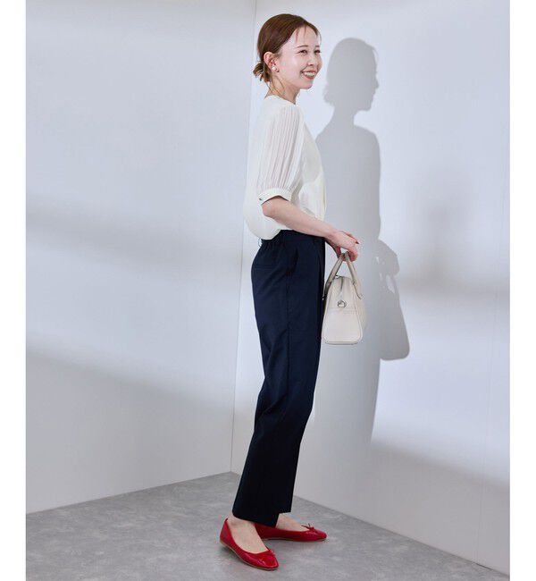 Rope&rsquo;Picnic「袖プリーツハーフスリーブブラウス」|シャツ・ブラウス|