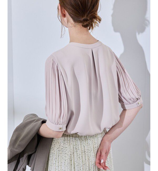 Rope&rsquo;Picnic「袖プリーツハーフスリーブブラウス」|シャツ・ブラウス|