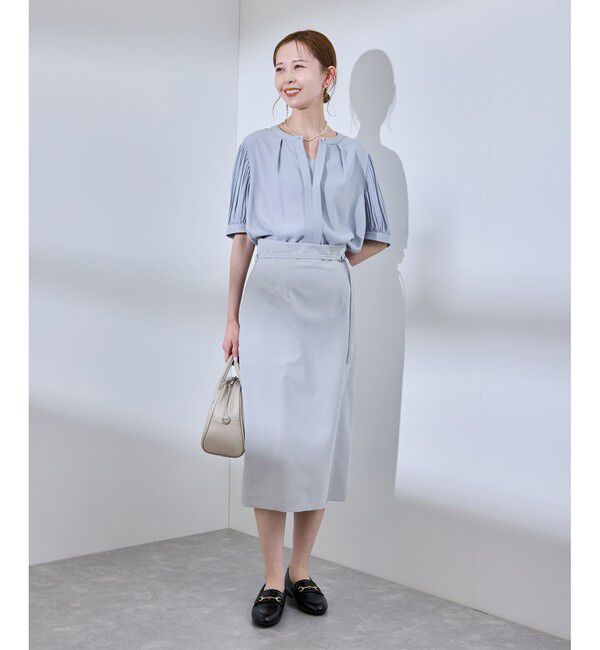 Rope&rsquo;Picnic「袖プリーツハーフスリーブブラウス」|シャツ・ブラウス|