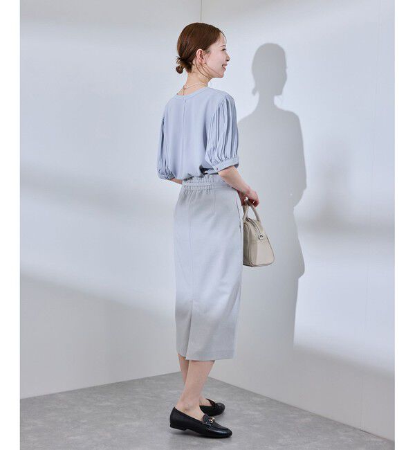 Rope&rsquo;Picnic「袖プリーツハーフスリーブブラウス」|シャツ・ブラウス|