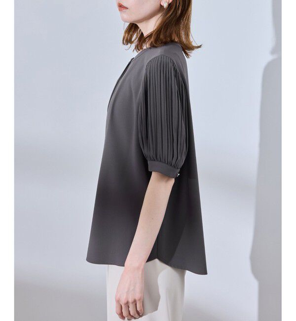 Rope&rsquo;Picnic「袖プリーツハーフスリーブブラウス」|シャツ・ブラウス|