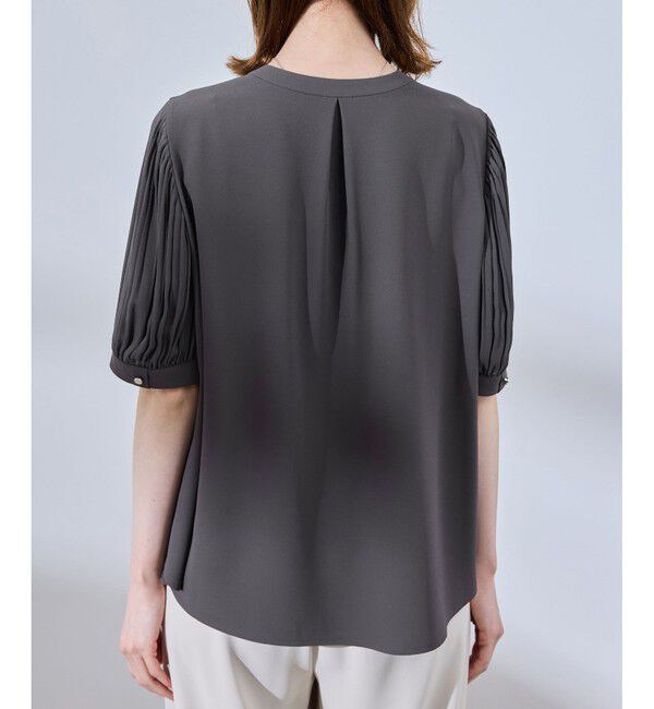 Rope&rsquo;Picnic「袖プリーツハーフスリーブブラウス」|シャツ・ブラウス|